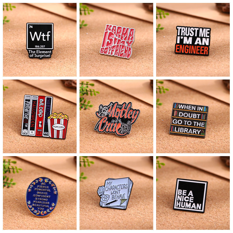 Cross-border Creative Cartoon English Alphabet Series Alloy Brooch Fashion All-match Metal Badge Clothes Accessories Clothing