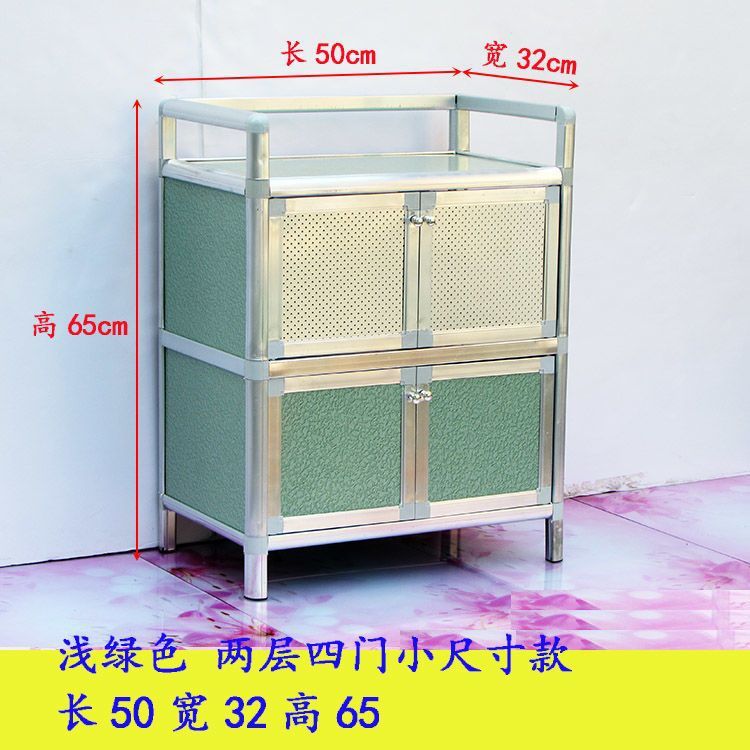 出租屋碗柜家用厨房农村不锈钢高端不锈钢橱柜凉台柜子储物柜合金|undefined
