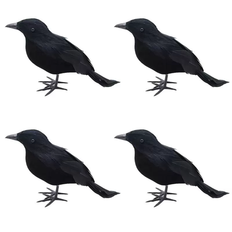 Bubble 绒 Crows Black Map Black Simulation Crow Sacrifice Halloween Decoration Private Private Propero Manufacturer Direct Conferry