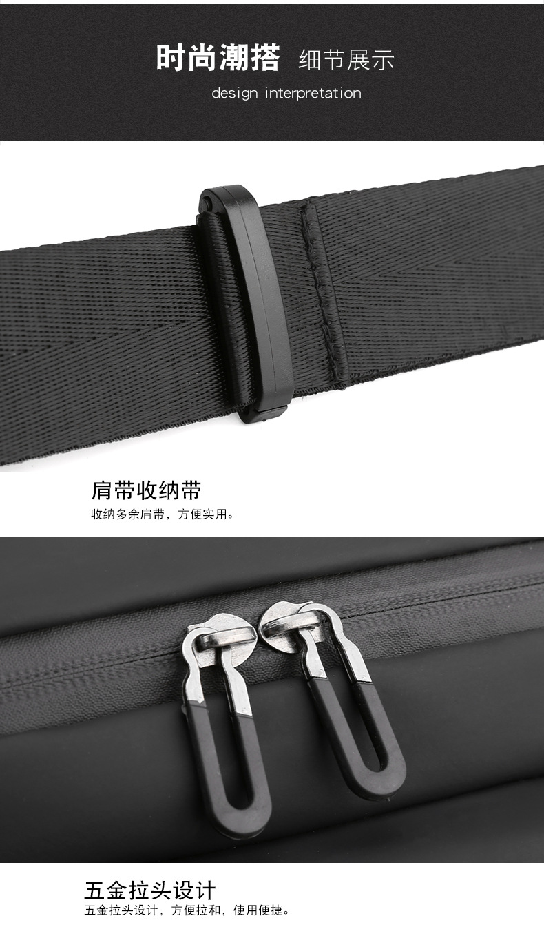 New cross-border men's waist bag, outdoor sports mobile phone bag, multi-functional large-capacity chest bag, casual single-shoulder crossbody bag undefined