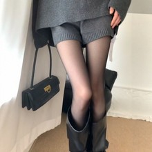 25菱格透肉丝袜子女高级显瘦辣妹裤袜性感黑丝配长靴防勾丝连裤袜