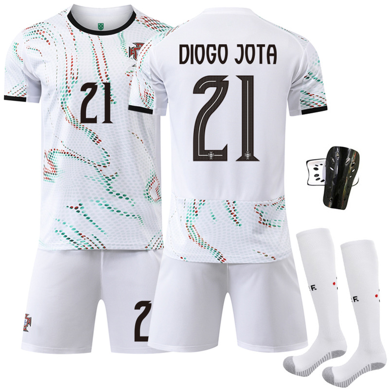 25-26 ポルトガル アウェイ ホワイト サッカー ユニフォーム スーツ No.7 ロナウド No.10 B シート ジャージ 8B フェイ 21 ルーサ