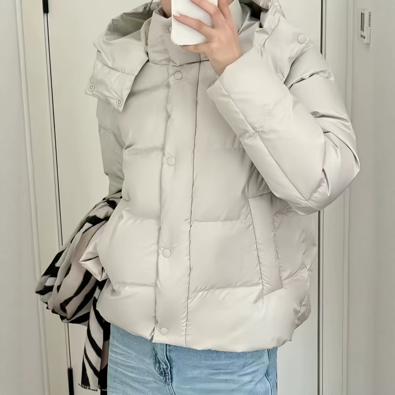 New LULU brand puffer jacket, women's winter down coat with hood, thickened and warm white duck down puffer jacket New LULU brand puffer jacket, women's winter down coat with hood, thickened and warm white duck down puffer jacket
