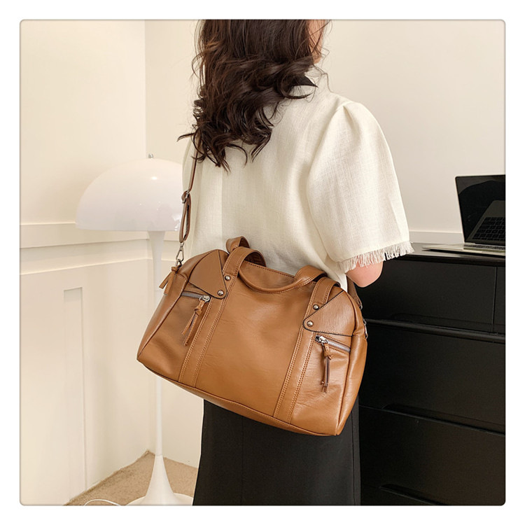 European and American cross-border fashion women's bag 2024 Spring new women's handbag, single-shoulder crossbody bag, simple tote bag undefined