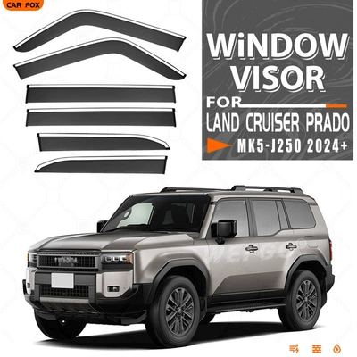 Rain shield – Window Visor - standard-packing-without-logo-6pcsprado-fj250mk5-j250-2024pcrain-shield-with-bright-strips
