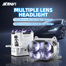 SANVI C4S��ɫ3�����LED�̿�������˫ֱ��LED˫��͸�����ǰ�յ�