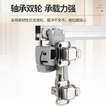 衣柜折叠门步入式五金配件无下轨橱柜移门吊轨轨道推拉门滑垒德株