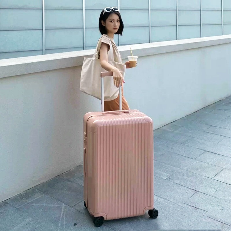 Celebrity Luggage Trolley Suitcase for Women, Sturdy and Durable Carry-On Suitcase 24inch Travel Suitcase Classic Leather Suitcase Cross-Border Wholesale