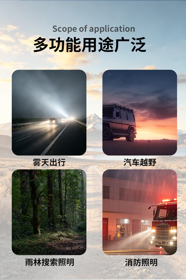 Waterproof foldable LED roof light, external 12v car spotlight, ultra-bright 70W with flashing function, wireless remote control, rotatable