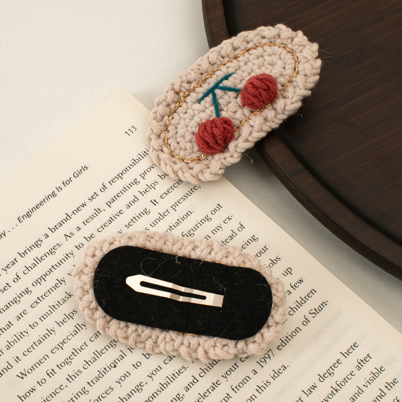 Women's Sweet Simple Style Cherry Yarn Hair Clip display picture 3