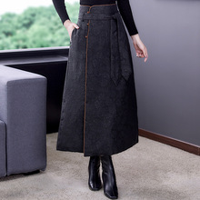 2023冠乐绉香云纱棉裙半身裙女长款
