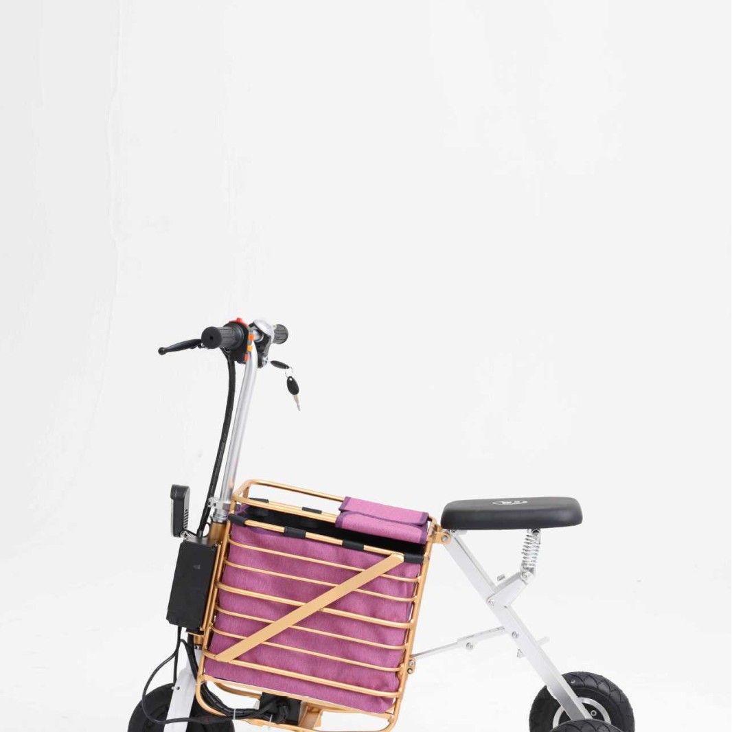 Small foldable walker for cycling for elderly