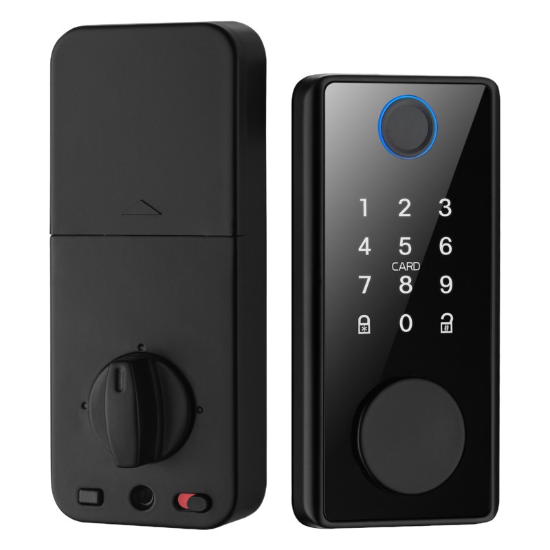 Cerradura inteligente de huellas dactilares automática cerradura estándar americana contraseña llave tarjeta cerradura canal almacén cerradura de la puerta transfronteriza exclusiva