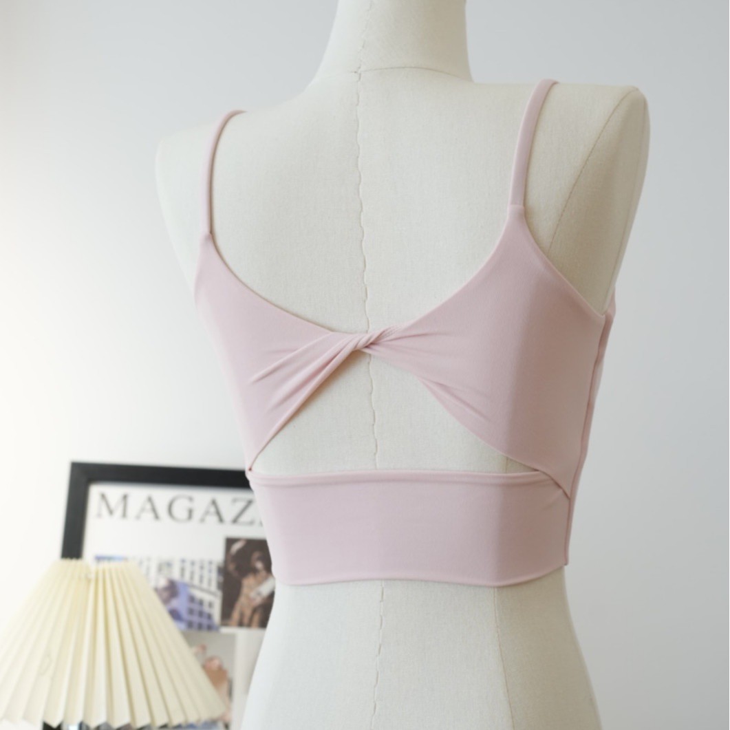 Naked Sports Underwear Outdoor Riding Yoga Bra Sanding Fitness Top Cross Beautiful Back Shockproof Candy Vest