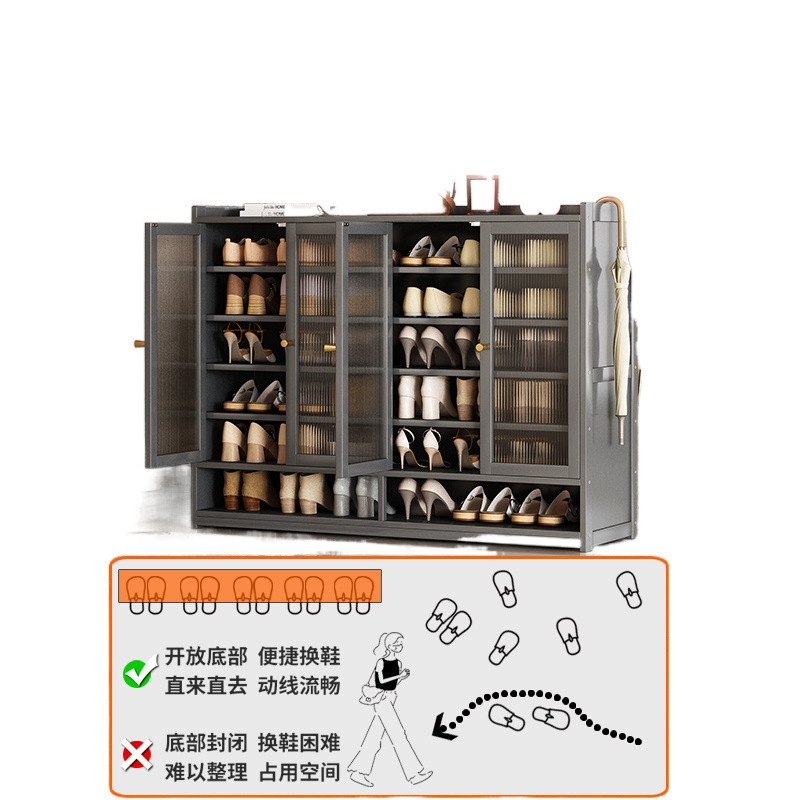 Estante de zapatos puerta doméstica armario de zapatos multicapa alquiler de alquiler estante de almacenamiento de artefactos mágicos estante de almacenamiento de ahorro de espacio armario de puerta de entrada