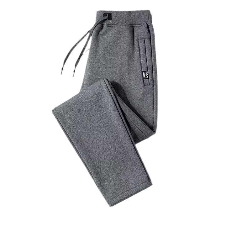 Pantalones casuales para hombres primavera, otoño, invierno, nuevos pantalones negros para niños, camisa suelta, piernas anchas, deportes