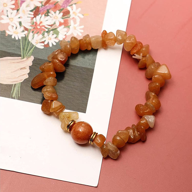 natural stone, Crystal Material Fashion Geometric Natural Stone Crystal Beaded Bracelets