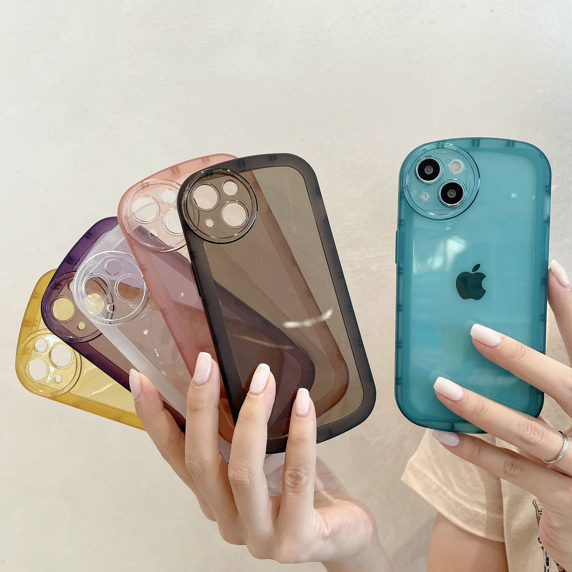 苹果13promax保护套硅胶透明防摔适用iPhone15大眼睛手机壳新款12