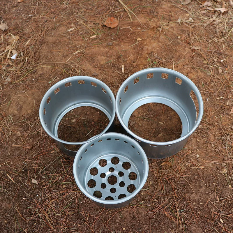 Spot wholesale split wild firewood furnace outdoor barbecue stove three cups mini furnace
