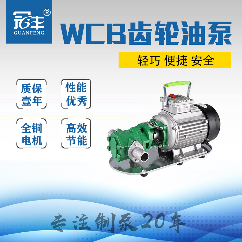 WCB-50电动齿轮油泵润滑油机油增压输油泵卧式铸铁齿轮油泵高温