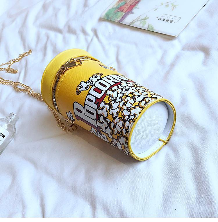 All Seasons Season Unisex Gender Unisex Small Pu Leather Popcorn Bucket Classic Style Streetwear Cylindrical Zipper Crossbody Bag