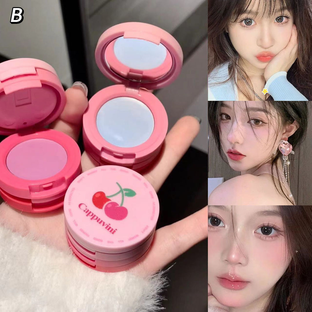 Cappuvini Three-Layer Cherry Blush Matte Girly Domestic Whitening Student Affordable Beauty Blush Cream