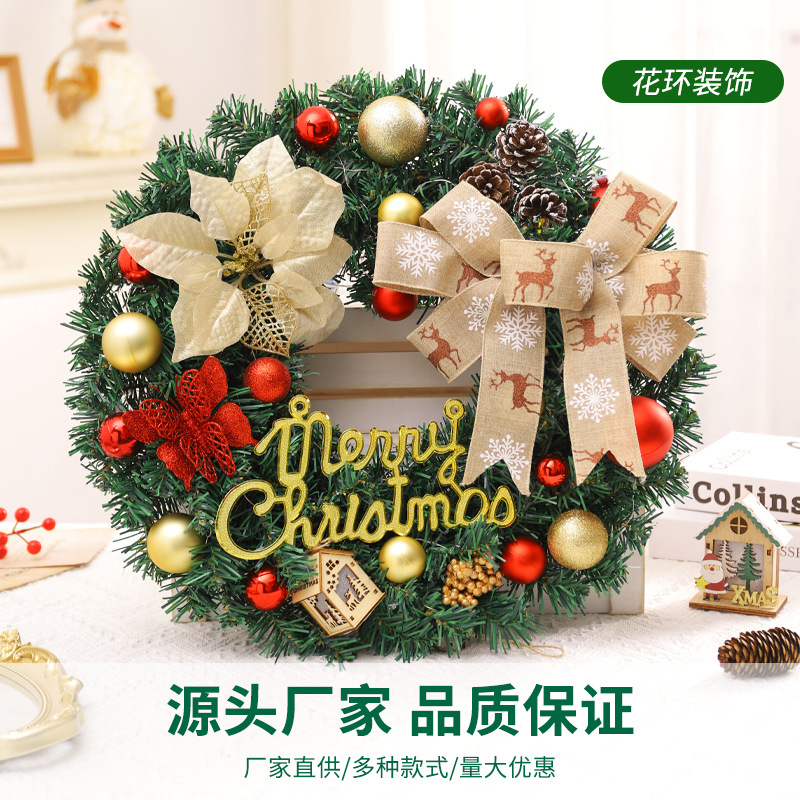 Amazon Navidad guirnalda 40/50/60cm simulación Navidad guirnalda adornos Navidad decoraciones colgante puerta colgante