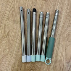 ワイパーのモップの部品の平板のモップの棒は手を洗ってステンレスの棒の怠け者の家庭用のモップの棒を交換しません。