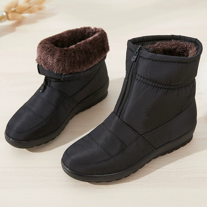insulated ankle boots, warm padded low boots, sizes 35–43, colors black/navy/burgundy/dark brown