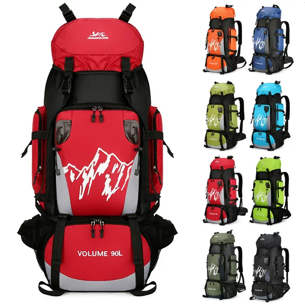 Foreign Trade Large-Capacity Mountaineering Bag, Outdoor Hiking Sports Backpack, Travel Backpack, Men's and Women's Camping Style Cross-Country Sports Bag