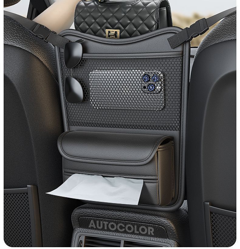Seat Pocket Organizer Net Multi-Functional Central Control Storage Bag Car Essential_voghion.com
