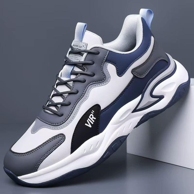 Мужская обувь 2024 осень-зима новая кожа дышащая повседневная спортивная обувь плюс бархатная теплая мягкая подошва, легкие кроссовки большого размера
