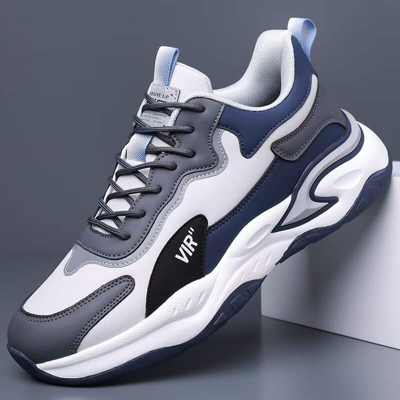 Men's shoes 2024 autumn and winter new leather breathable casual sneaker fleece-lined warm soft bottom plus size lightweight running shoes