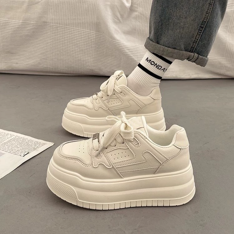 Белые кроссовки на платформе, летняя спортивная обувь для отдыха, Off white, размеры 35-40