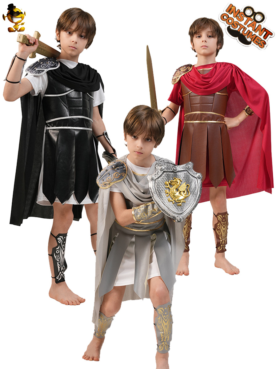 Halloween pequeño niño disfraz de samurai romano niño guerrero romano espectáculo de escenario niño disfraz de fiesta