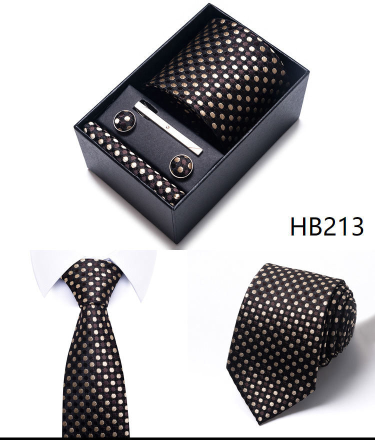 Simple Style Geometric Solid Color Polyester Yarn Men's Cufflinks Lavalier Tie display picture 12