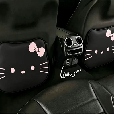 Simple and Stylish Kitty Cat Car Seat Anti-Kick Mat, Universal Model, Dirt-Resistant Protective Mat for the Car Interior, Rear Seat Anti-Wear Mat