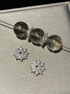 Cap Spacer Beads Handmade Beaded – Zərgərlik ara hissələri - platinum-13mm-one