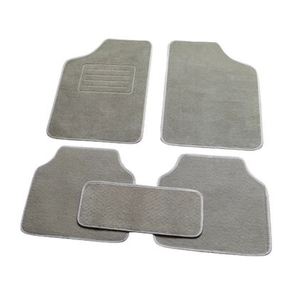 Suede non-slip floor mats, car Ayaqaltılar (Kovriklər) - huiqi-beige-cut-velvet-universal-5-piece-set-mega-discount-sale