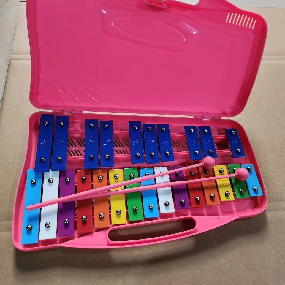 Instrumento Musical Infantil Orff, Xilófono de Placa de Aluminio de 25 Tonos, Material Didáctico para Educación Temprana, Xilófono de Placa de Acero de 25 Tonos al por Mayor