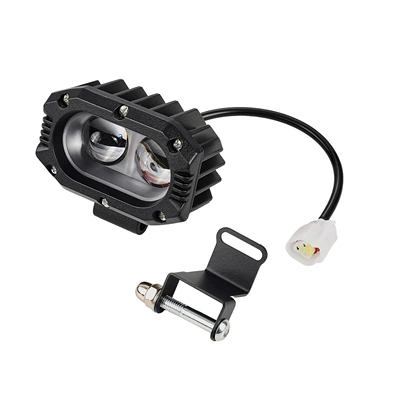 Suitable for Yozma IN 10 motorcycle modification accessories, black aluminum alloy motorcycle high-brightness spotlight (Motorcycle General Parts)
