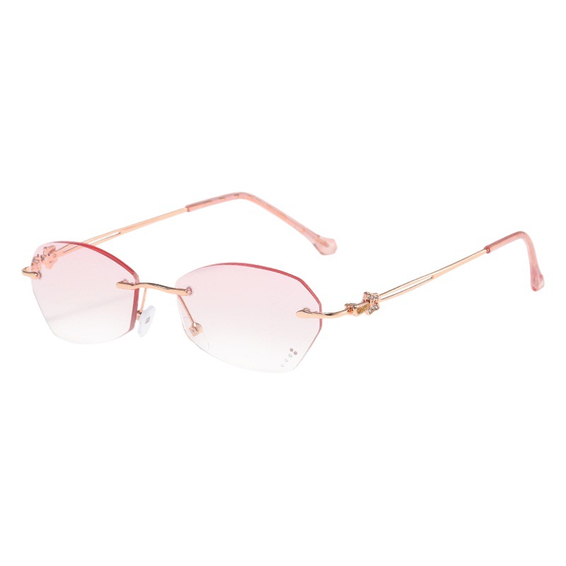 Tiktok mismo gafas de presbicia DY8101 Diamante de corte de Diamantes anti-azul de la luz gafas de presbicia elegante de moda sin marco gafas