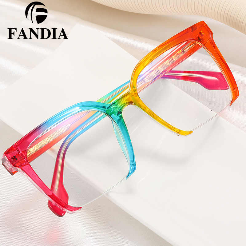 82076 nuevo anti-azul gafas de luz mujer CP insertar pierna moda retro Placa de color gafas lisas puede ser equipado con gafas de miopía