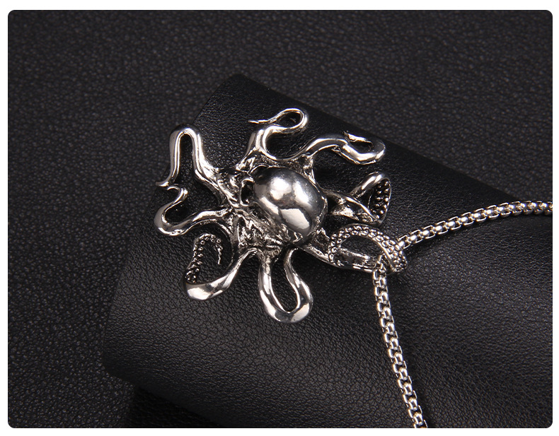 Fashion Octopus Stainless Steel Plating Pendant Necklace 1 Piece