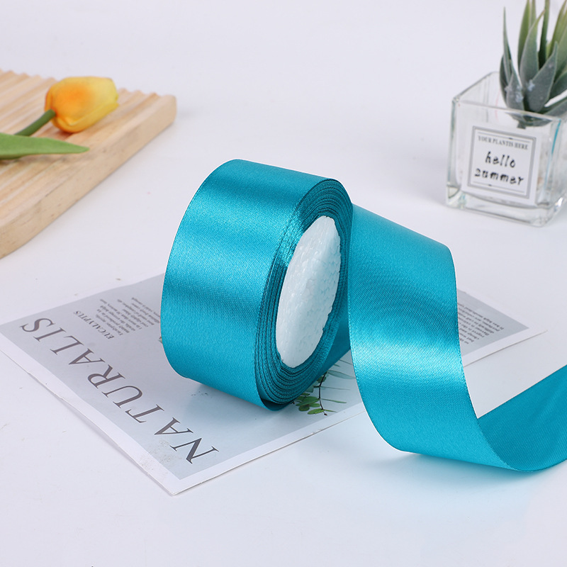 Cinta de poliéster de color de 5cm Diy decoración de boda, ramo de cinta, embalaje de regalo, cinta de cinta, fábrica de cinta al por mayor