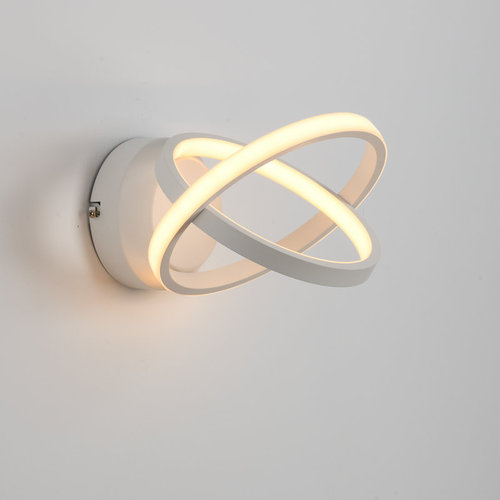 现代简约室内壁灯 LED创意戴戒圆形壁灯卧室床头灯客厅走廊壁灯