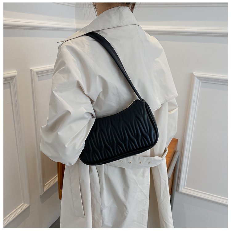 Underarm Bag Bags Type Daily, Street, Shopping Occasion PU Material Women's Small PU Solid Color Elegant Classic Style Streetwear Sewing Thread Square Zipper Underarm Bag