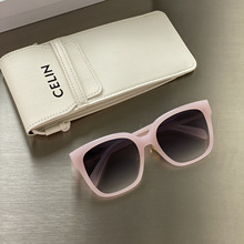 凱旋門方框太陽鏡新款celin520限定版墨鏡女粉色ins小紅書白色包