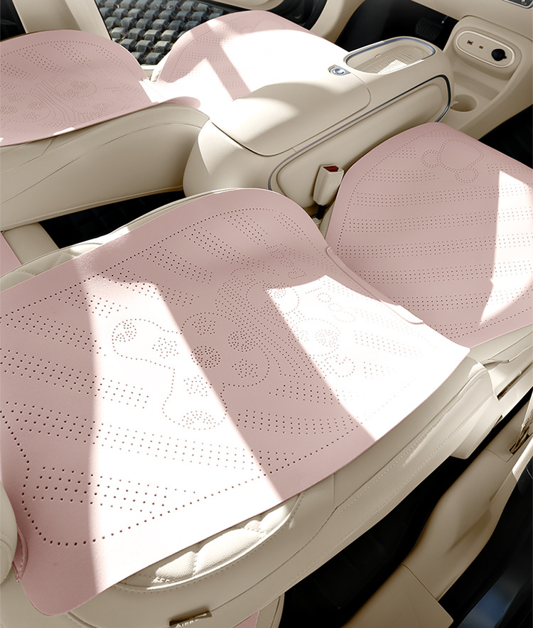 Car Seat Cushion for All Seasons, Lemon Bear Suede Saddle Cushion, Cute for Girls, Suitable for Bingo S/Pro