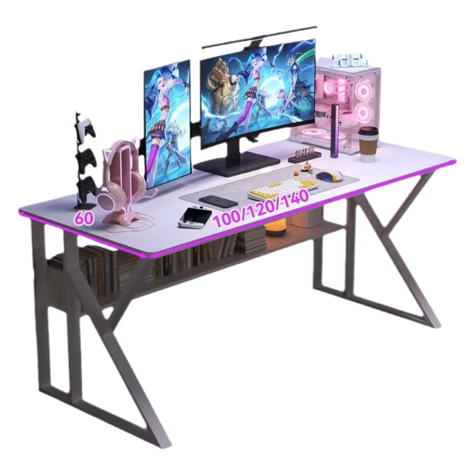 Juego de mesa de deportes electrónicos blanco combinación de mesa y silla mesa de anclaje niña dormitorio hogar simple escritorio de la computadora de escritorio